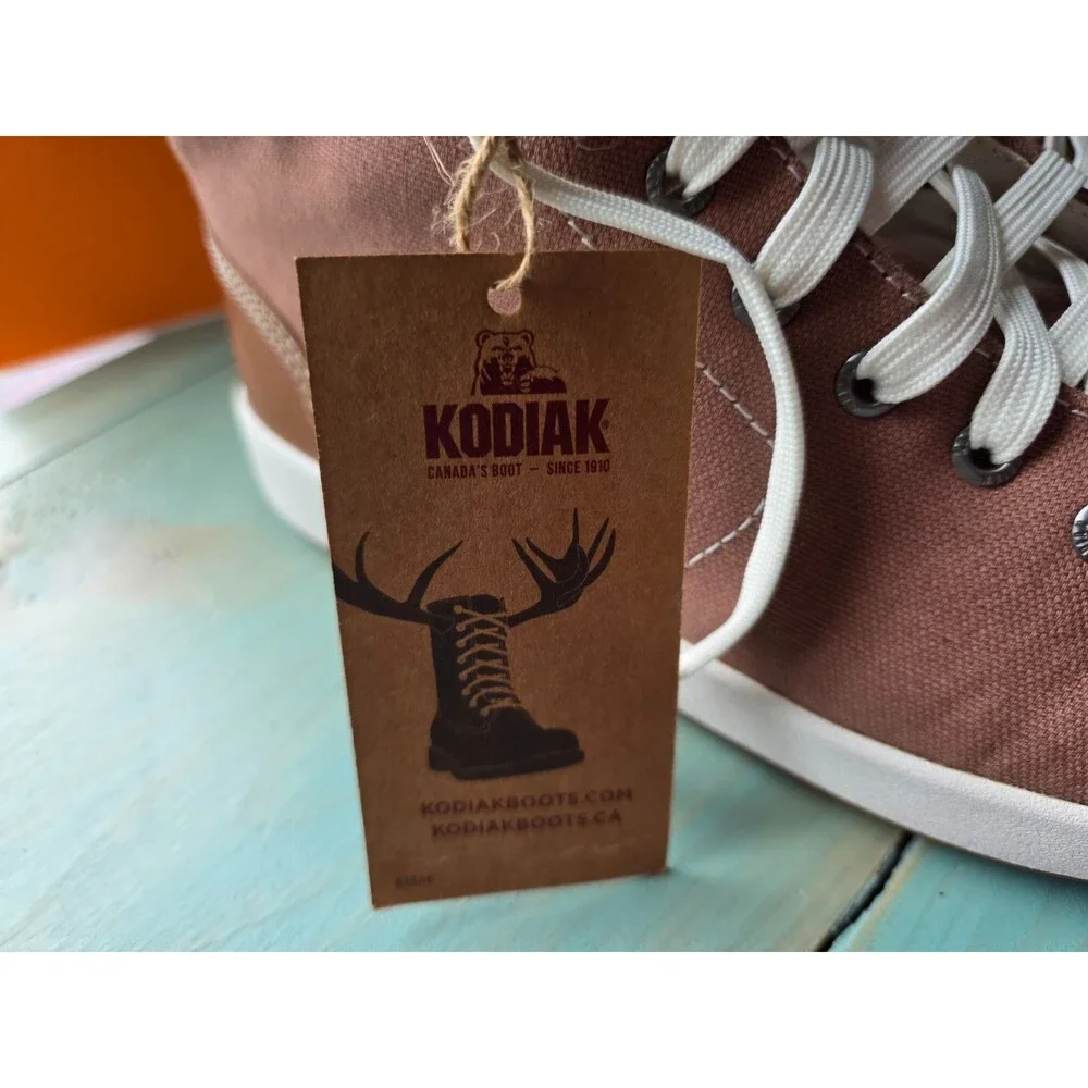 Kodiak Georgian Mid Cut Sneakers Women’s 9.5 Canvas Leather Lace Up Casual Shoes